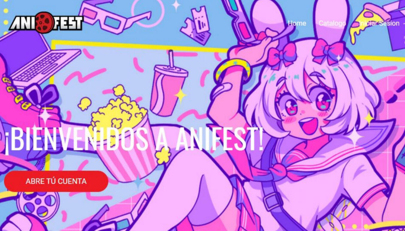 Imagen de inicio para la pagina web de Anifest